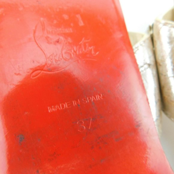 CHRISTIAN LOUBOUTIN Studded Flat Slide Sandals 37 - Picture 6 of 7